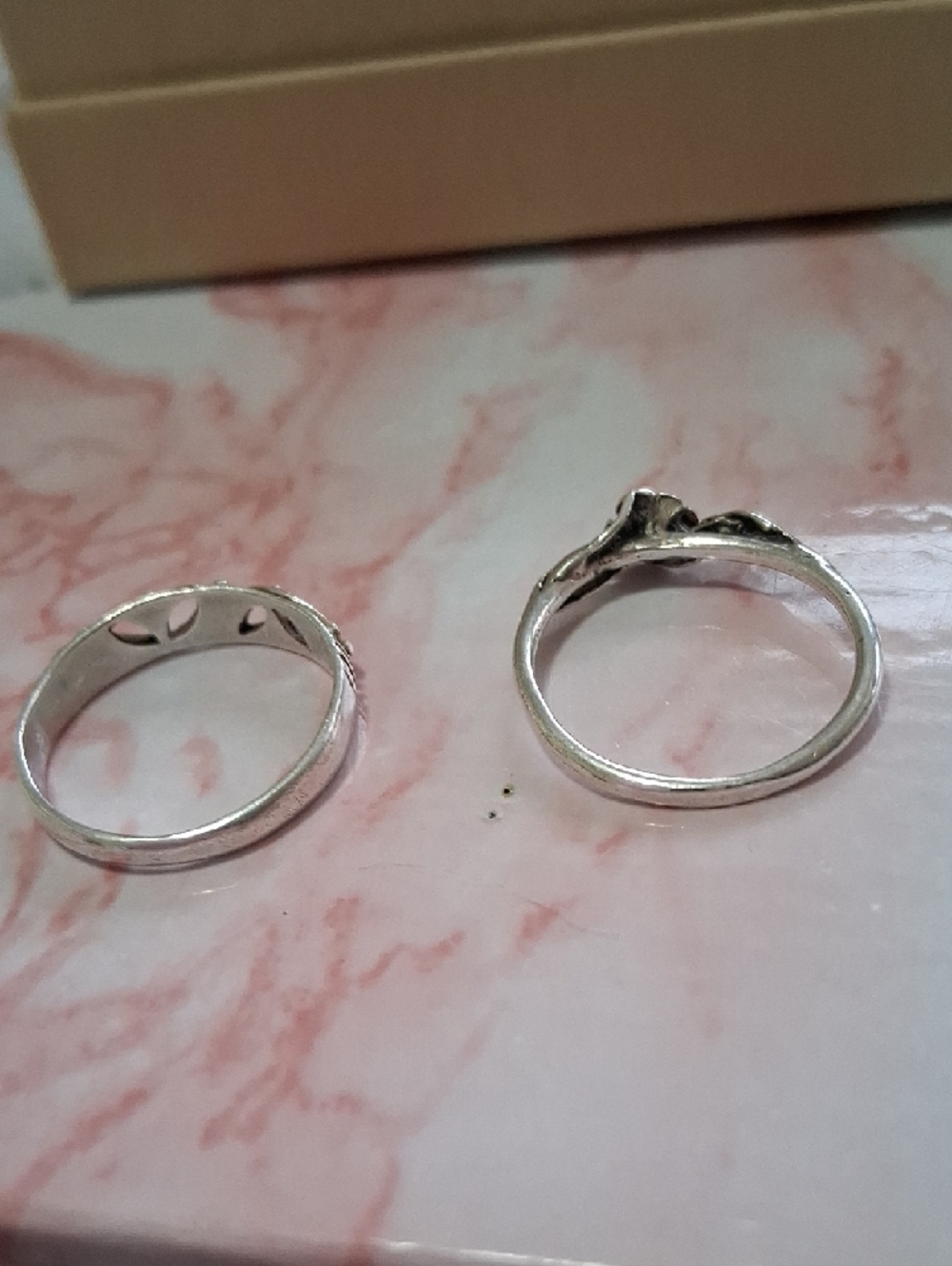 Sterling Silver Floral Stackable Rings - Silver - Picture 3 of 4